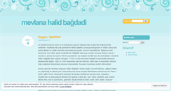 Desktop Screenshot of mevlanahalidibagdadi.wordpress.com