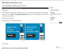 Tablet Screenshot of bioengineeringday2010.wordpress.com