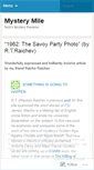 Mobile Screenshot of mysterymile.wordpress.com
