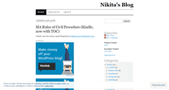 Desktop Screenshot of nikitab.wordpress.com