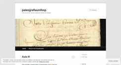 Desktop Screenshot of paleografiaunifesp.wordpress.com