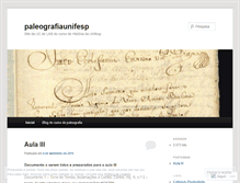 Tablet Screenshot of paleografiaunifesp.wordpress.com