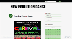 Desktop Screenshot of newevolutiondance.wordpress.com