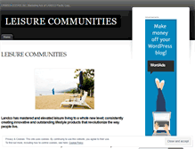 Tablet Screenshot of leisurecommunities.wordpress.com