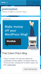 Mobile Screenshot of joshraybon.wordpress.com