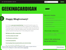 Tablet Screenshot of geekinacardigan.wordpress.com