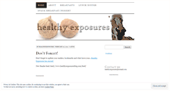 Desktop Screenshot of healthyexposures.wordpress.com