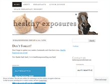 Tablet Screenshot of healthyexposures.wordpress.com