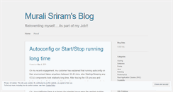 Desktop Screenshot of muralisriram.wordpress.com