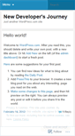 Mobile Screenshot of newdevjourney.wordpress.com