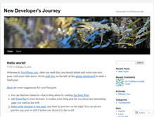 Tablet Screenshot of newdevjourney.wordpress.com