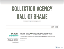 Tablet Screenshot of collectionagencyhallofshame.wordpress.com