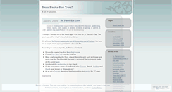 Desktop Screenshot of funfactsforyou.wordpress.com