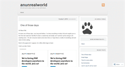 Desktop Screenshot of anunrealworld.wordpress.com