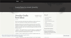 Desktop Screenshot of learnhowtocreatejewelry455.wordpress.com