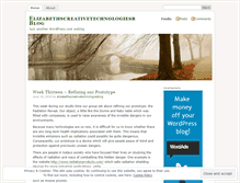 Tablet Screenshot of elizabethscreativetechnologiesblog.wordpress.com