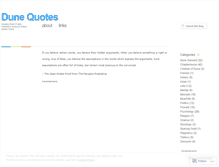 Tablet Screenshot of dunequotes.wordpress.com