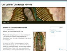 Tablet Screenshot of ourladyofguadalupenovena.wordpress.com