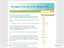 Tablet Screenshot of identitythoughts.wordpress.com