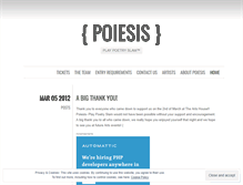 Tablet Screenshot of iampoiesis.wordpress.com