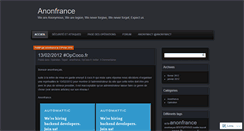 Desktop Screenshot of anonfrance.wordpress.com