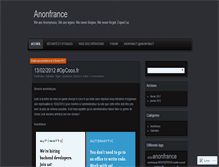 Tablet Screenshot of anonfrance.wordpress.com
