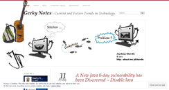 Desktop Screenshot of geekynote.wordpress.com