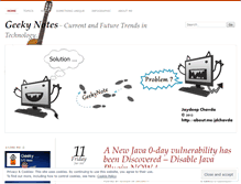 Tablet Screenshot of geekynote.wordpress.com