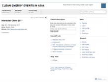 Tablet Screenshot of cleanenergyeventsasia.wordpress.com