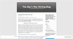 Desktop Screenshot of macswax.wordpress.com