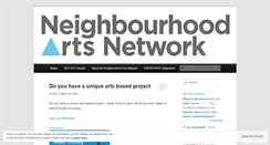 Desktop Screenshot of neighbourhoodarts.wordpress.com