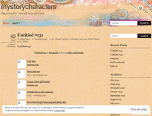 Tablet Screenshot of mystorycharacters.wordpress.com