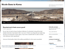 Tablet Screenshot of nicolegoestokorea.wordpress.com