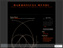Tablet Screenshot of harmonicesmundi.wordpress.com