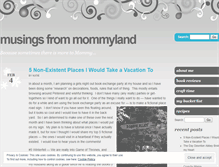 Tablet Screenshot of musingsfrommommyland.wordpress.com