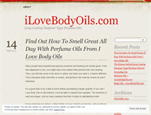 Tablet Screenshot of ilovebodyoils.wordpress.com