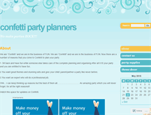 Tablet Screenshot of confettipartypeople.wordpress.com