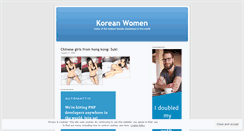 Desktop Screenshot of koreanwomen.wordpress.com