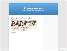 Tablet Screenshot of koreanwomen.wordpress.com