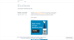 Desktop Screenshot of eccleza.wordpress.com