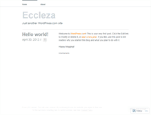 Tablet Screenshot of eccleza.wordpress.com
