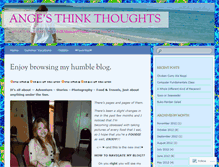 Tablet Screenshot of angethinkthoughts.wordpress.com