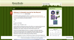 Desktop Screenshot of manorbooks.wordpress.com