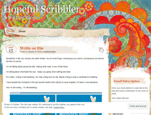 Tablet Screenshot of hopefulscribbler.wordpress.com