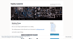 Desktop Screenshot of hayleysuzanne.wordpress.com
