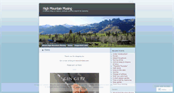 Desktop Screenshot of highmountainmuse.wordpress.com