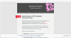 Desktop Screenshot of jeremyclark.wordpress.com