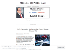 Tablet Screenshot of miguelduartelaw.wordpress.com