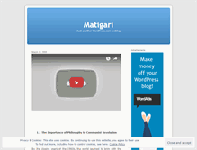 Tablet Screenshot of matigari.wordpress.com