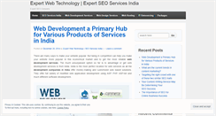 Desktop Screenshot of expertwebtechnology.wordpress.com